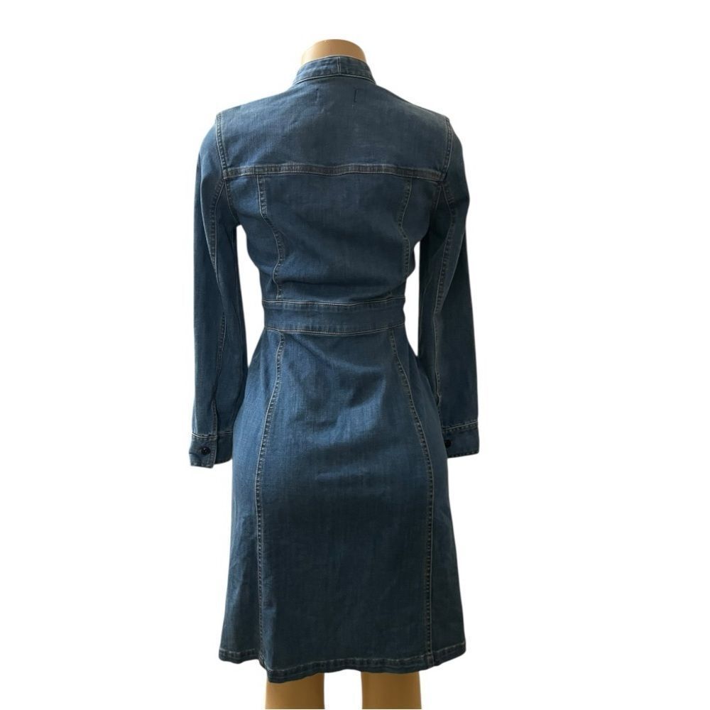 Madewell Blue Long Sleeve Denim Dress - Picture 3 of 11